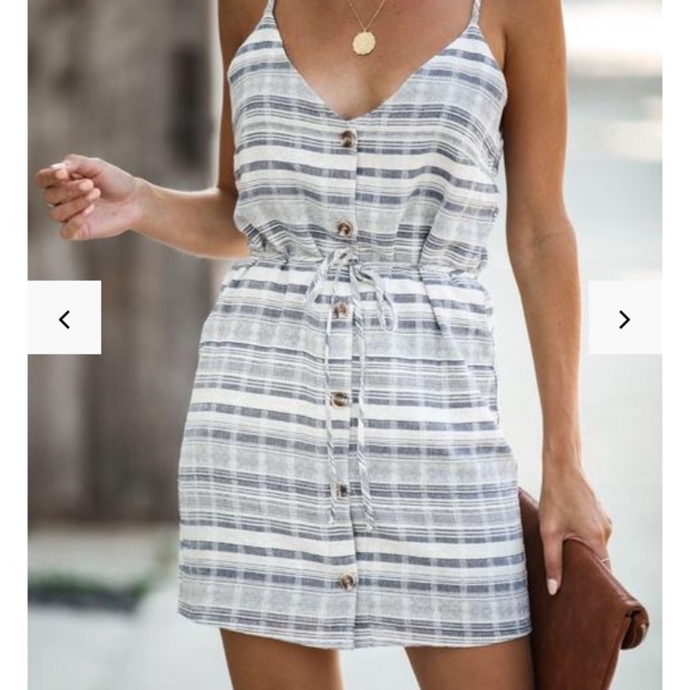 Vici-Hartley cotton button down dress